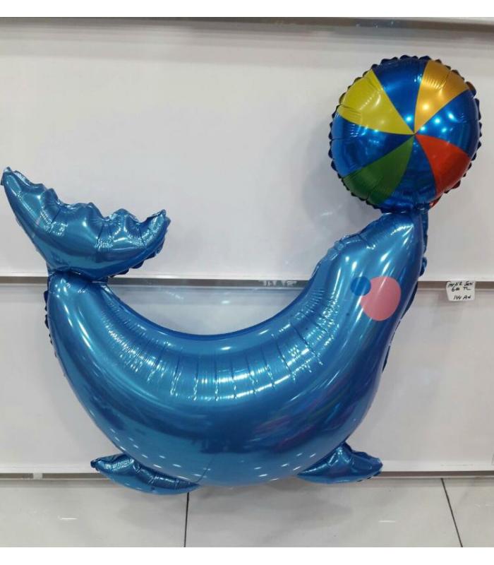 2022 Toptan büyük folyo balon mavi fok
